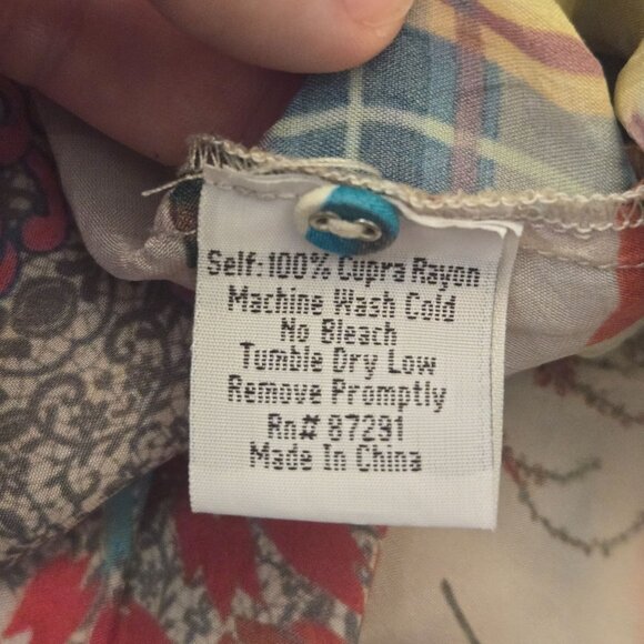 Johnny Was Long Sleeve Tunic Dress L Patchwork Artsy Eclectic Boho Festival - Picture 14 of 14